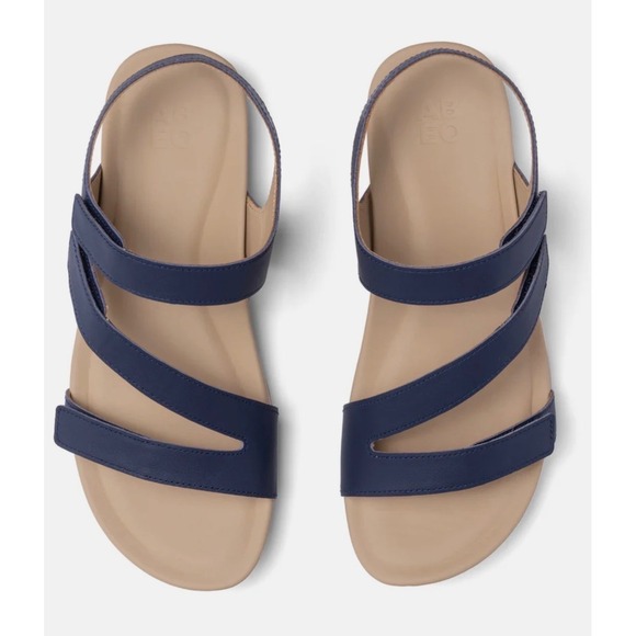 ABEO Oasis Strap 3101 Womens Navy Blue Leather Comfort Sandals Size 8.5 - Picture 2 of 10
